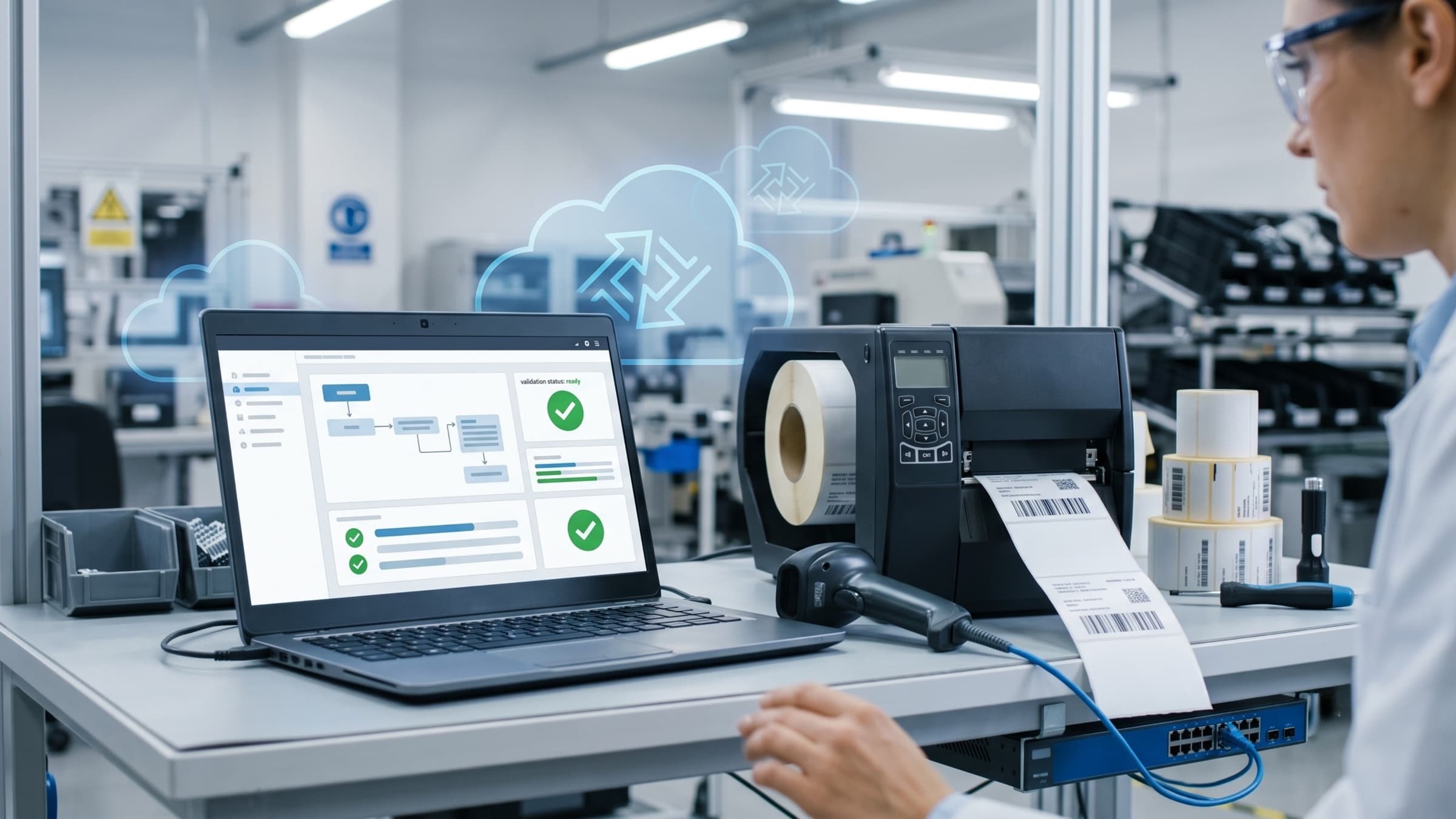 QA readiness dashboard for labeling software migration and validation