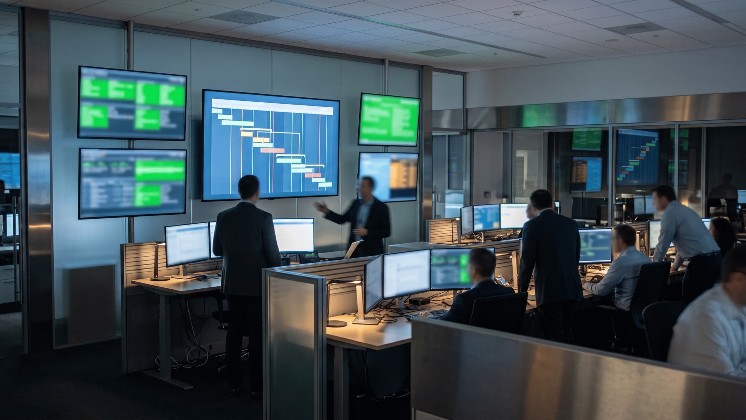 Controlled migration cutover dashboard with green readiness indicators